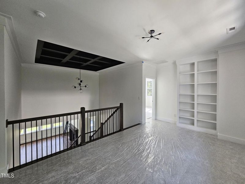 loft w coffered stairway