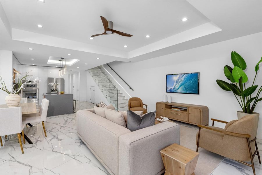 Furnished interior view inside a new home in , Fort Lauderdale (Image 8). Furnished interior view inside a new home in , Fort Lauderdale (Image 8).