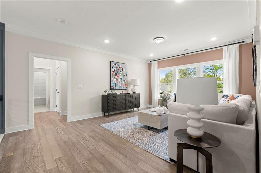 Furnished interior view inside a new home in Hillgrove Preserve, Powder Springs (Image 36).