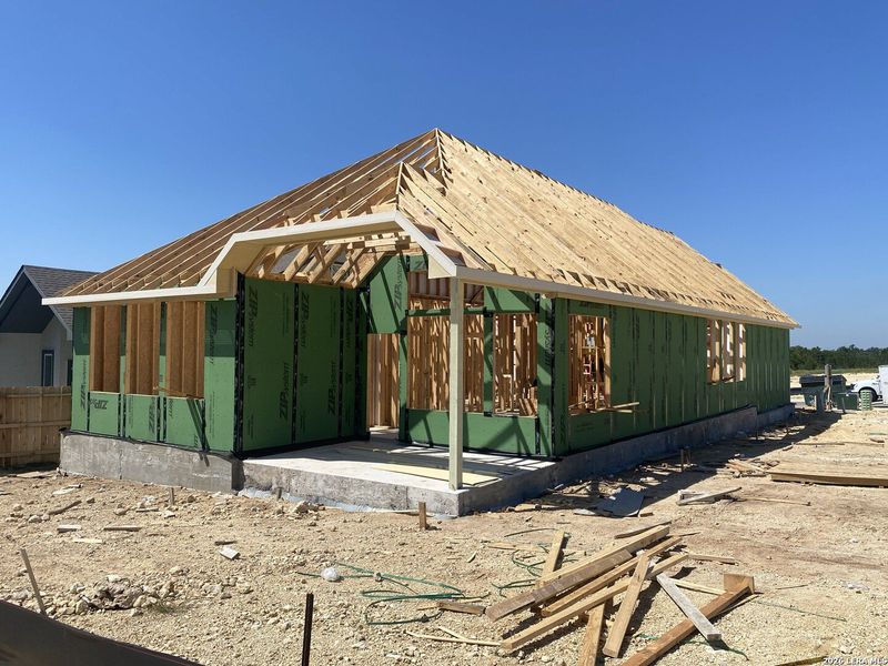 In-progress construction of a new home in Meyer Ranch, New Braunfels, TX (Image 16). In-progress construction of a new home in Meyer Ranch, New Braunfels, TX (Image 16).