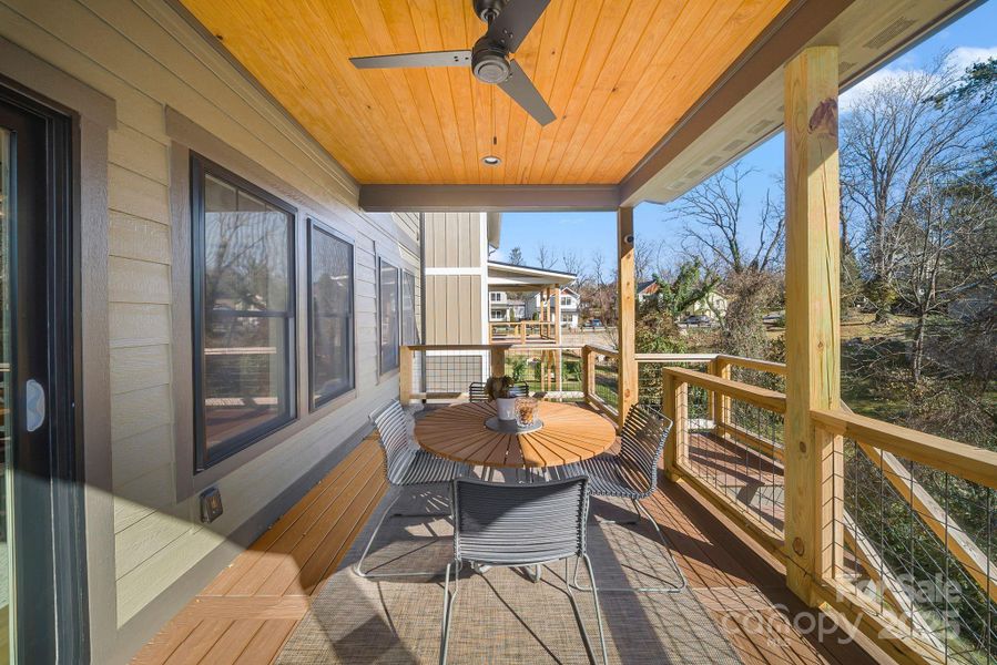 Exterior details and patio area of a home in , Asheville (Image 23). Exterior details and patio area of a home in , Asheville (Image 23).