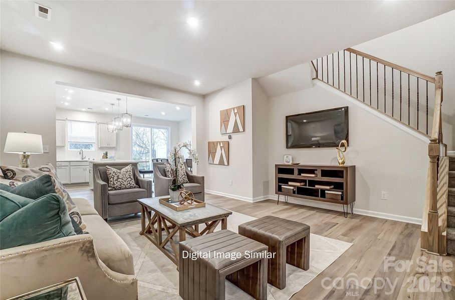 Furnished interior view inside a new home in Bailey Run, Charlotte (Image 4).