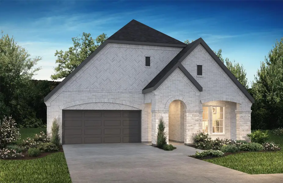 Front exterior of a new home in , Magnolia, TX, highlighting curb appeal (Image 1). Front exterior of a new home in , Magnolia, TX, highlighting curb appeal (Image 1).