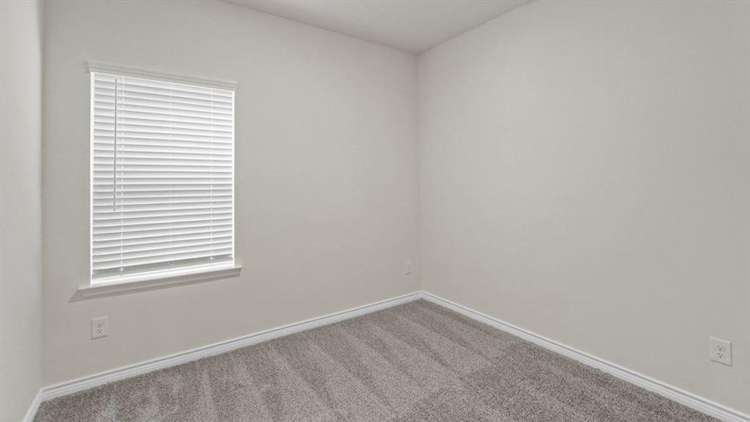Neutral-toned interior room featuring light gray walls, plush gray carpeting, and white trim