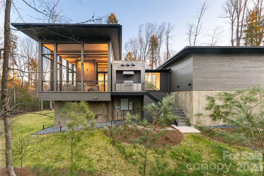 Exterior details and patio area of a home in , Asheville (Image 30).