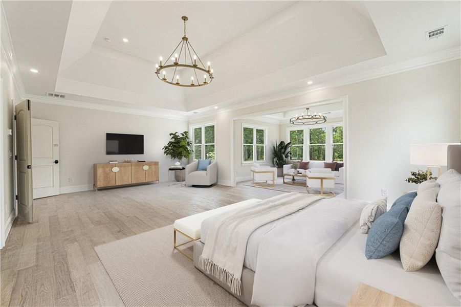 Furnished interior view inside a new home in , Suwanee (Image 16).