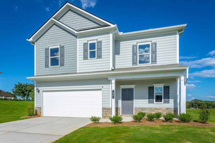 Front exterior of a new home in Laurel Ridge, Rock Spring, GA, highlighting curb appeal (Image 2).