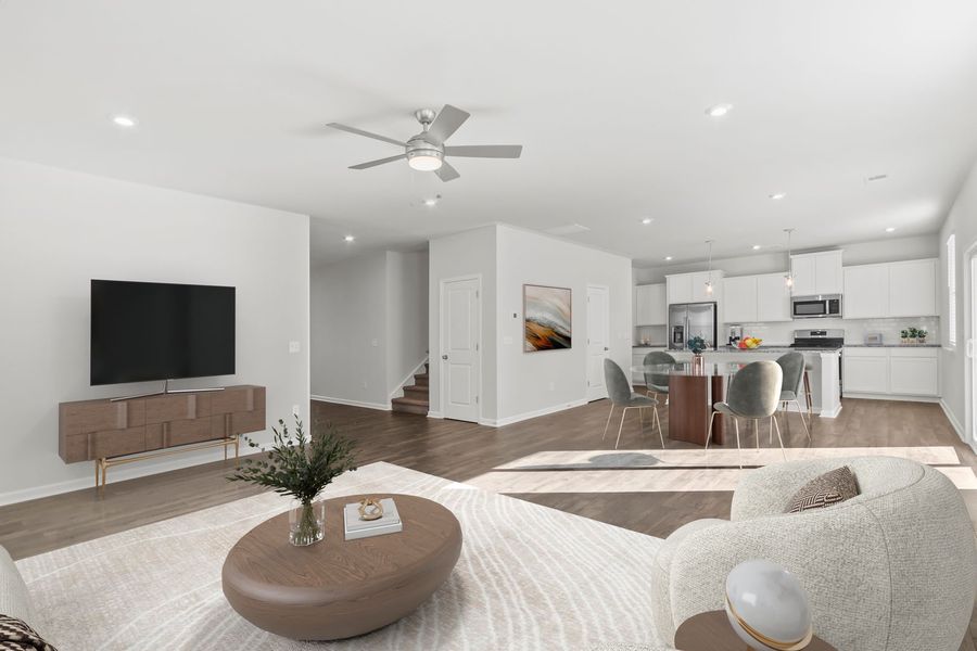 Furnished interior view inside a new home in Crown Pointe, Simpsonville (Image 1).