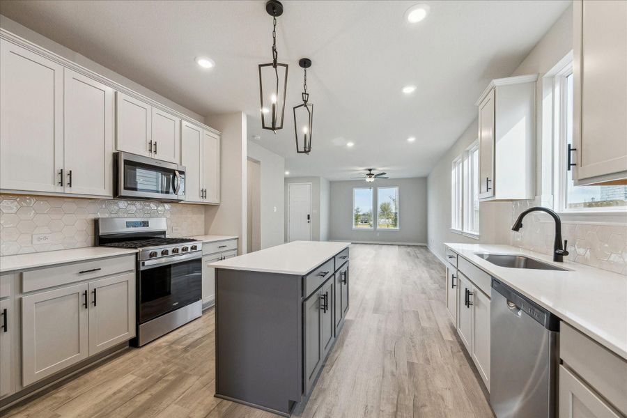 Furnished interior view inside a new home in Elyson, Katy (Image 8).