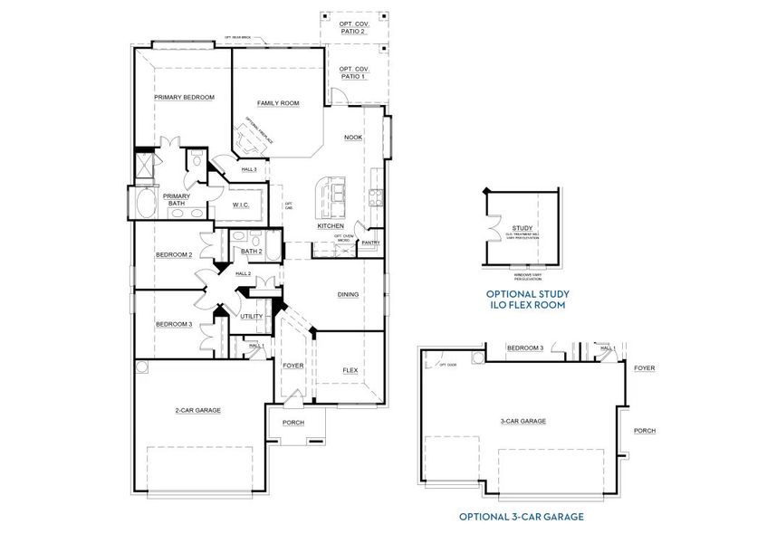 2D floor plan layout of this home in Hulen Trails, Crowley, TX (Image 1).