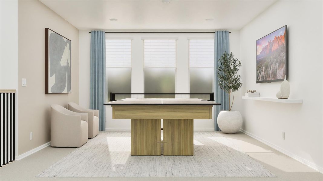 Furnished interior view inside a new home in Cotton Brook, Hutto (Image 9). Furnished interior view inside a new home in Cotton Brook, Hutto (Image 9).