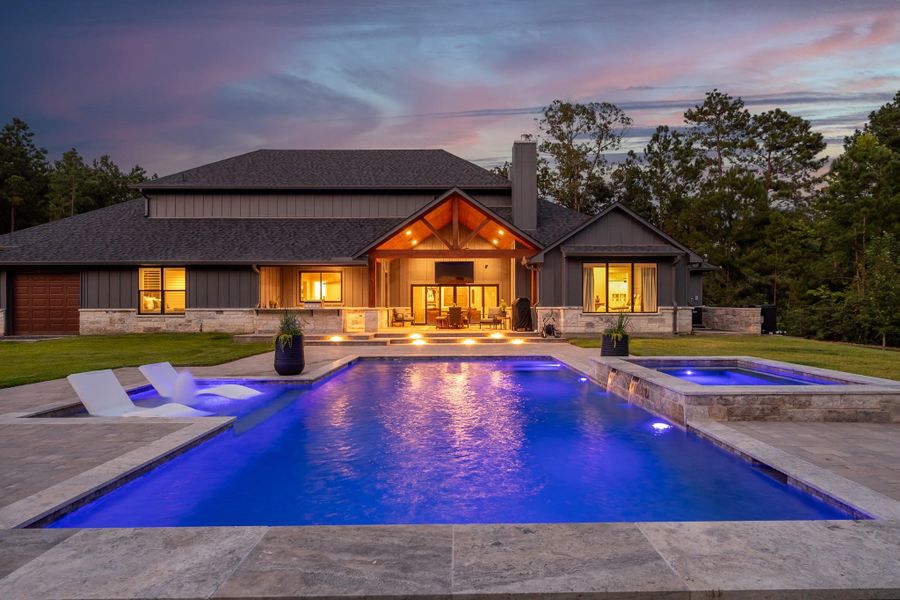 Front exterior of a new home in , Montgomery, TX, highlighting curb appeal (Image 1). Front exterior of a new home in , Montgomery, TX, highlighting curb appeal (Image 1).