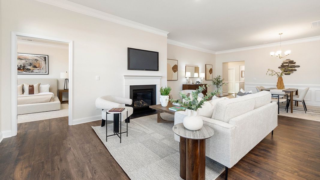 Representative furnished interior of a home built from the Azalea by D.R. Horton in Reserve at Tap Root Farms, Fletcher (Image 15). Representative furnished interior of a home built from the Azalea by D.R. Horton in Reserve at Tap Root Farms, Fletcher (Image 15).