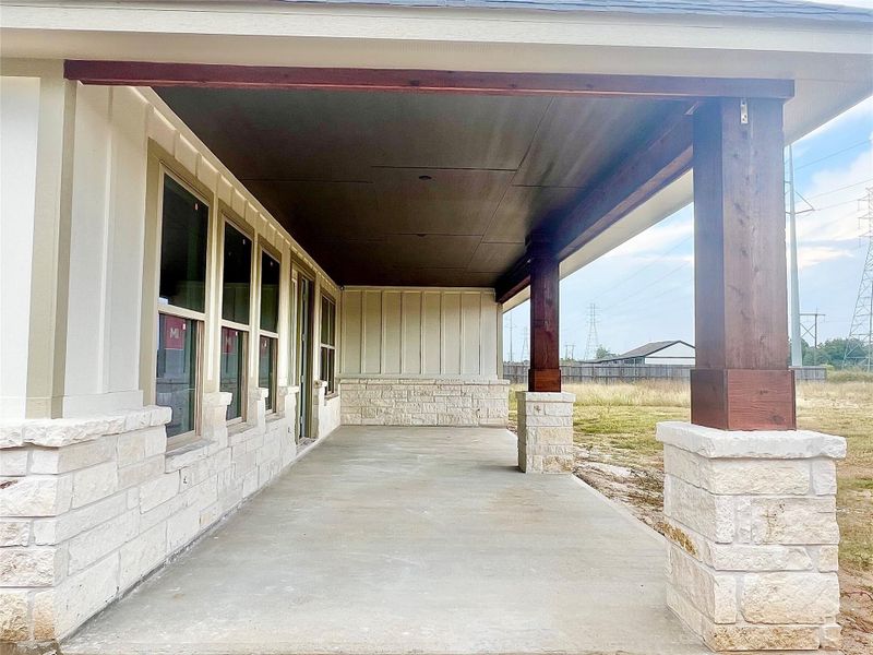 30 foot wide covered patio