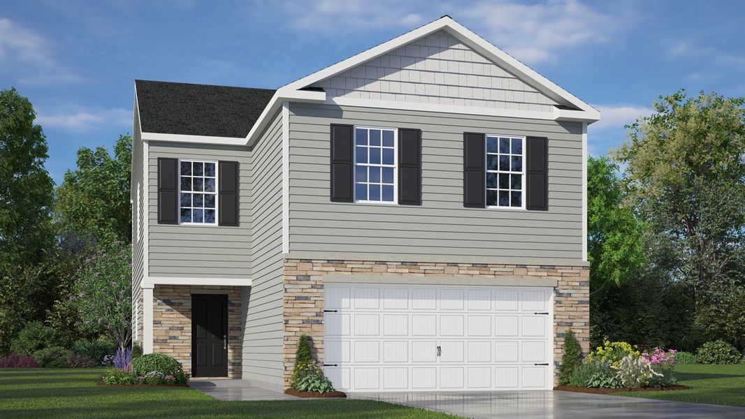 Representative exterior photo of a completed home built from the Aisle by D.R. Horton in Willow Mill, Thomasville, NC (Image 21).