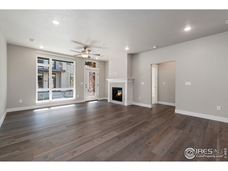 Gorgeous extended luxury vinyl into living room