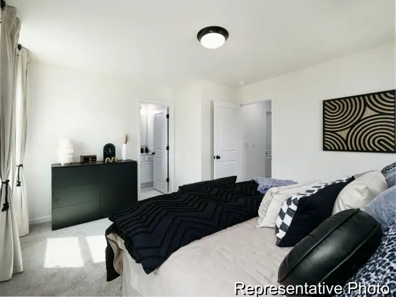 Furnished interior view inside a new home in Village at Reedy Creek Townhomes, Charlotte (Image 17).