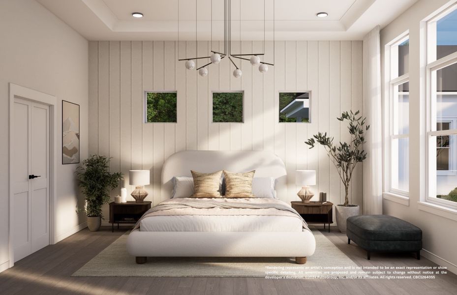 Representative furnished interior of a home built from the Ellington Grande by DiVosta in Amara, Lake Worth (Image 3).