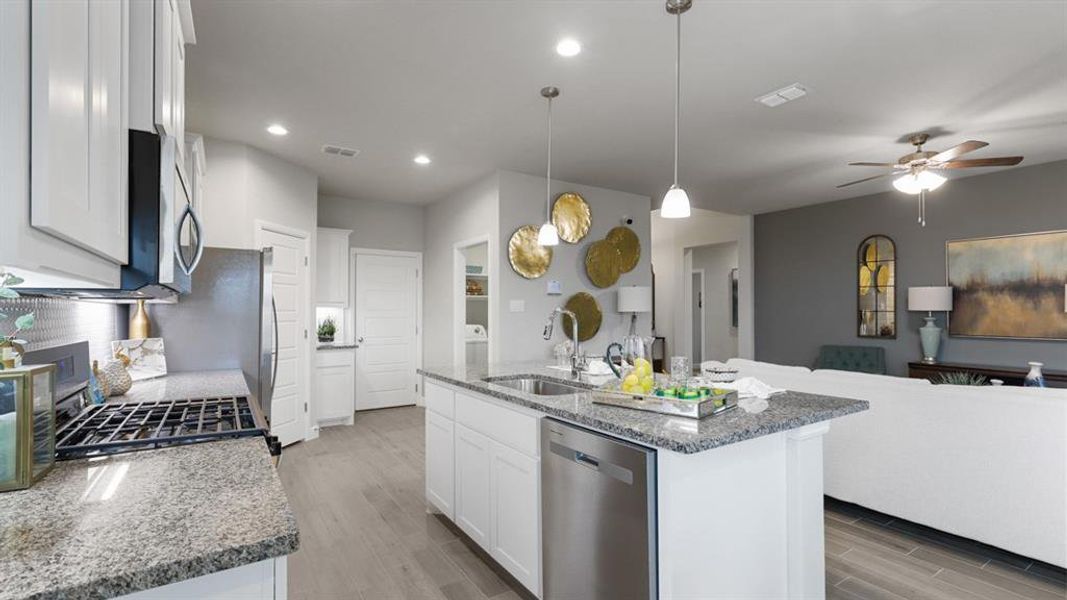 Furnished interior view inside a new home in Bluestem, Rhome (Image 35). Furnished interior view inside a new home in Bluestem, Rhome (Image 35).