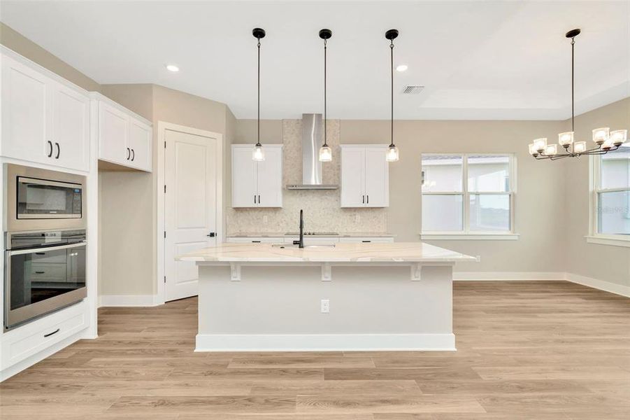 Kitchen with Quartz countertops