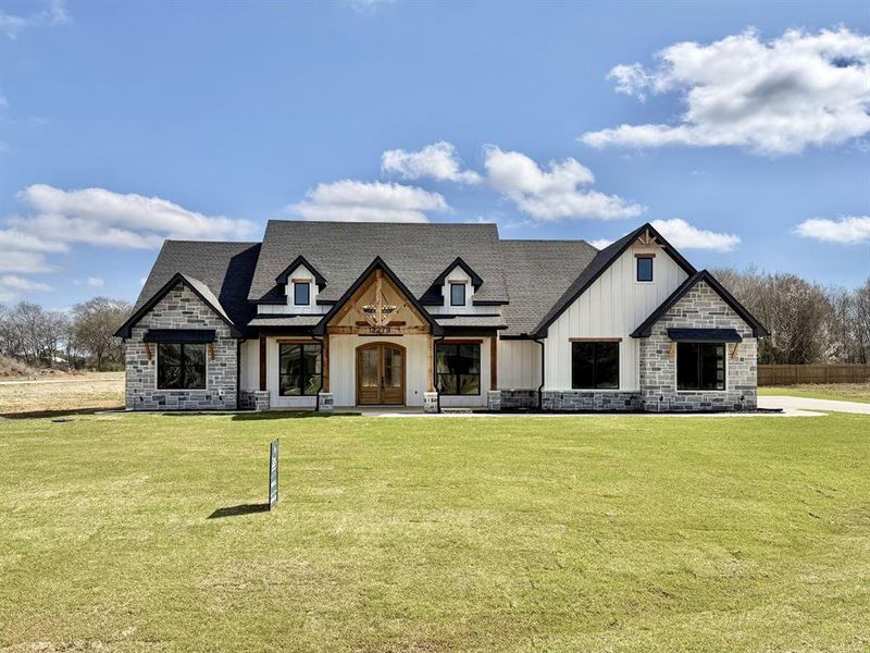 Front exterior of a new home in , Bullard, TX, highlighting curb appeal (Image 2). Front exterior of a new home in , Bullard, TX, highlighting curb appeal (Image 2).