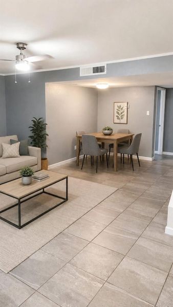 Furnished interior view inside a new home in , Willis (Image 3).
