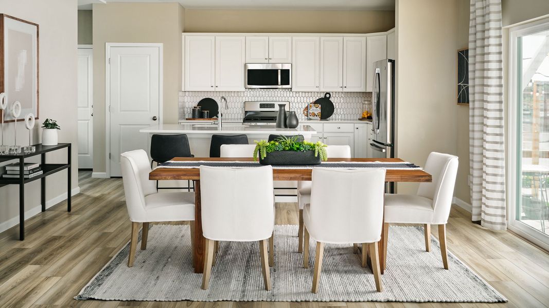 Furnished interior view inside a new home in The Aurora Highlands, Aurora (Image 9).