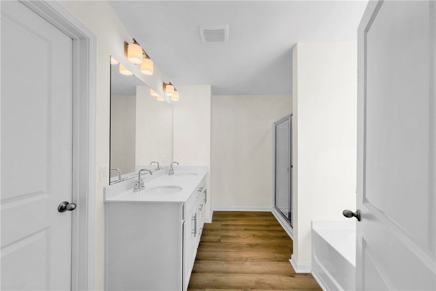 Furnished interior view inside a new home in Brownstone Park, Easley (Image 8).