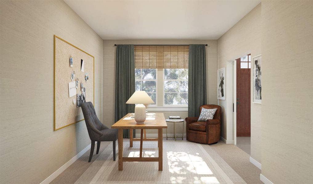 Private home office (*Artist rendering used for illustration purposes only.) Private home office (*Artist rendering used for illustration purposes only.)
