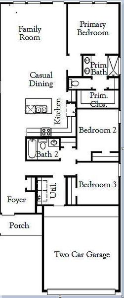 2D floor plan layout of this home in Creekhaven, Rosharon, TX (Image 3).