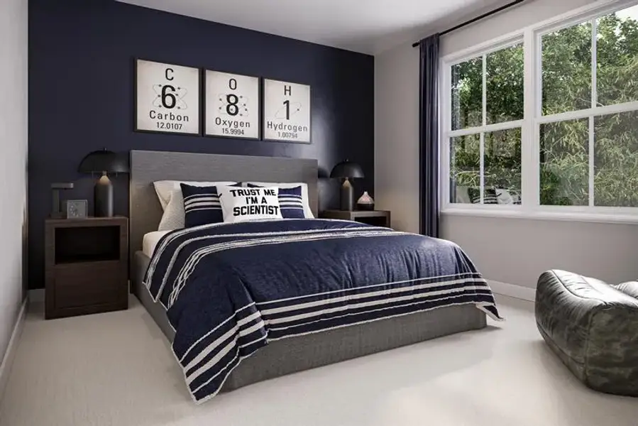 Representative furnished interior of a home built from the Harrington Bay by Ryan Homes in Kelton, Charlotte (Image 13).