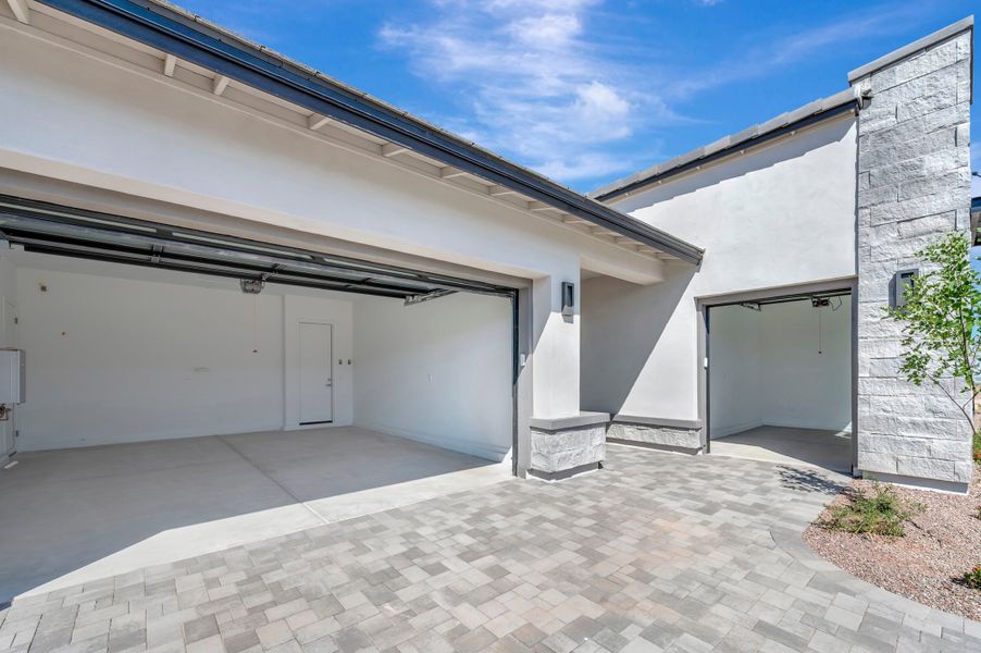 Exterior details and patio area of a home in Skyline at Verrado Regent Hills, Buckeye (Image 17).