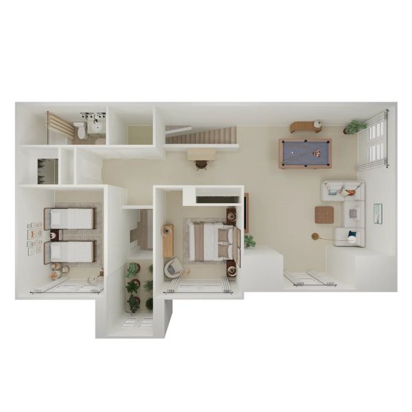 2D floor plan layout for the Mykonos by K. Hovnanian® Homes in Elevon, Lavon, TX (Image 24).