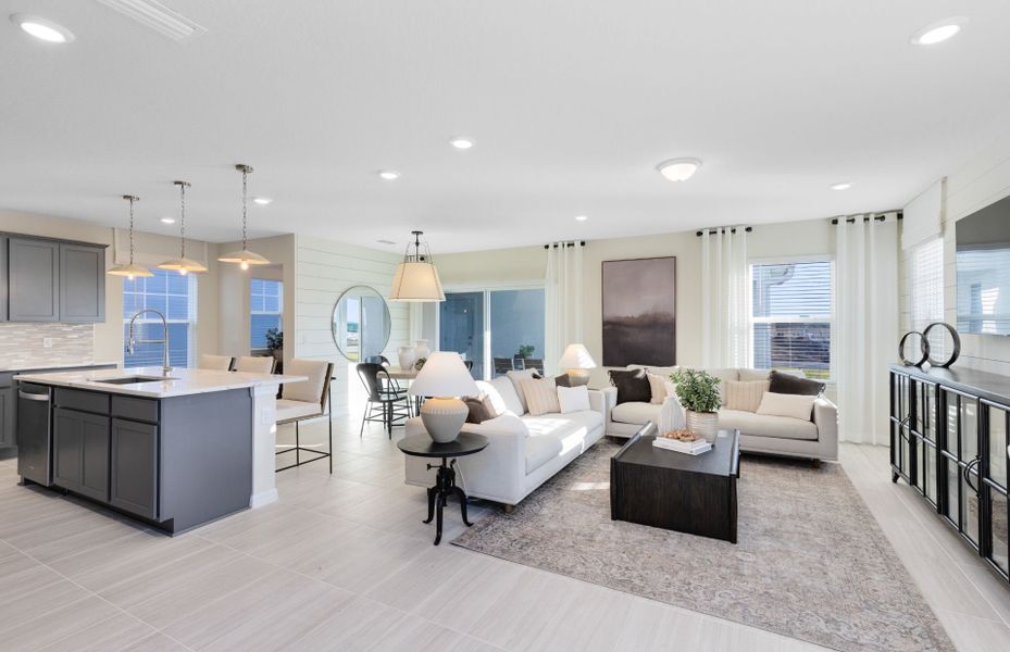 Representative furnished interior of a home built from the Mabel II by Pulte Homes in EverBe, Orlando (Image 14).