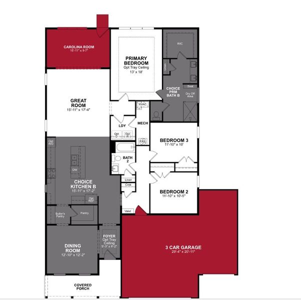 2D floor plan layout of this home in Northbrook, Murrells Inlet, SC (Image 3).