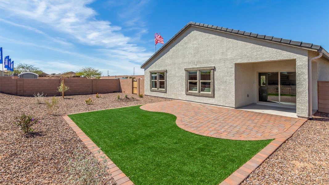Representative exterior photo of a completed home built from the Cali by D.R. Horton in Barnett Village, Marana, AZ (Image 24). Representative exterior photo of a completed home built from the Cali by D.R. Horton in Barnett Village, Marana, AZ (Image 24).