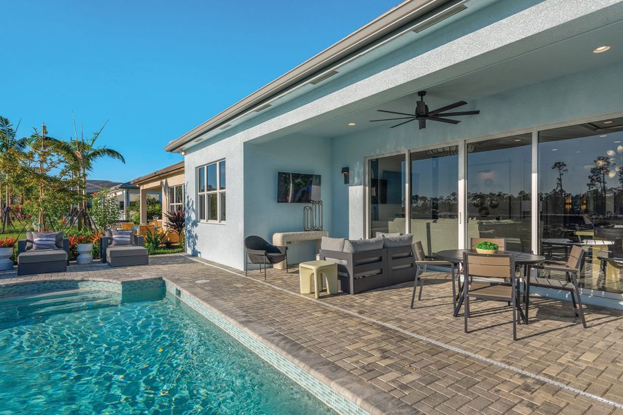 Representative exterior details of a home built from the Skyline by GL Homes in Valencia Sky (55+), Naples (Image 3).