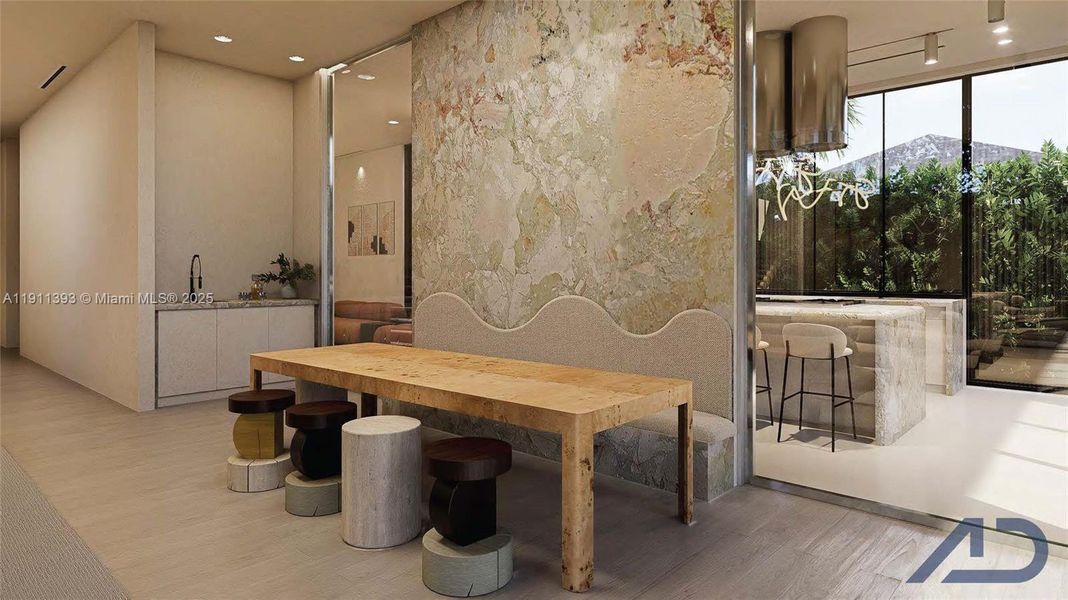 Furnished interior view inside a new home in , Miami Beach (Image 18).