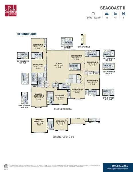 2D floor plan layout for the Seacoast II by Park Square Residential in Windsor Cay Resort, Clermont, FL (Image 4). 2D floor plan layout for the Seacoast II by Park Square Residential in Windsor Cay Resort, Clermont, FL (Image 4).