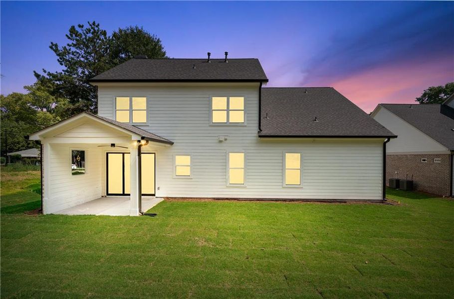 Front exterior of a new home in , Lawrenceville, GA, highlighting curb appeal (Image 23).