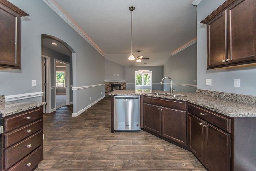 Representative furnished interior of a home built from the Jackson by Enchanted Homes in Lonesome Dove, San Antonio (Image 12).