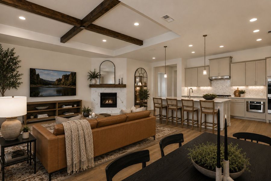 Furnished interior view inside a new home in Scofield Farms Estates, Georgetown (Image 6).