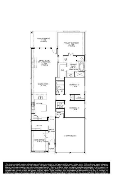 2D floor plan layout of this home in Escondido, Magnolia, TX (Image 3).