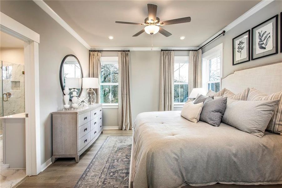 Furnished interior view inside a new home in The Groves at Myrtle: Myrtle Street, Roswell (Image 18).