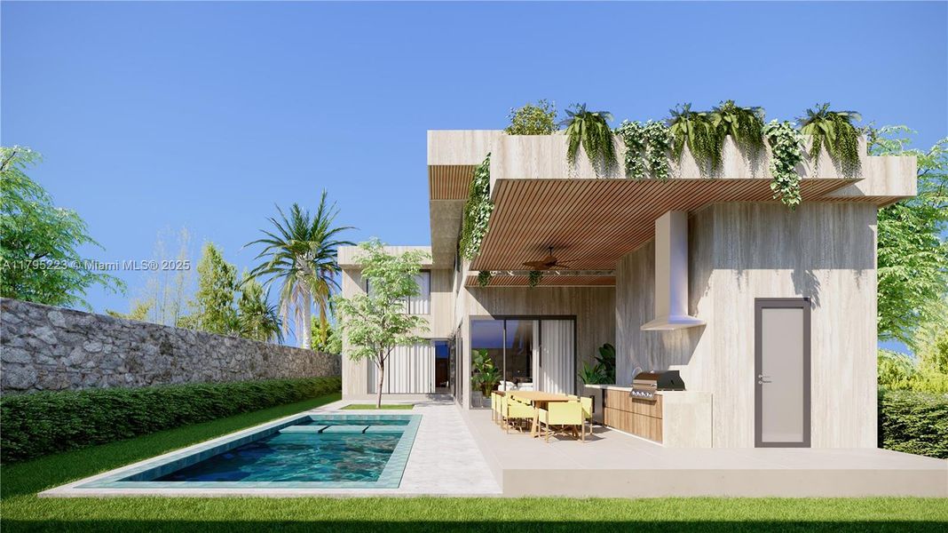 Front exterior of a new home in , Miami, FL, highlighting curb appeal (Image 20). Front exterior of a new home in , Miami, FL, highlighting curb appeal (Image 20).