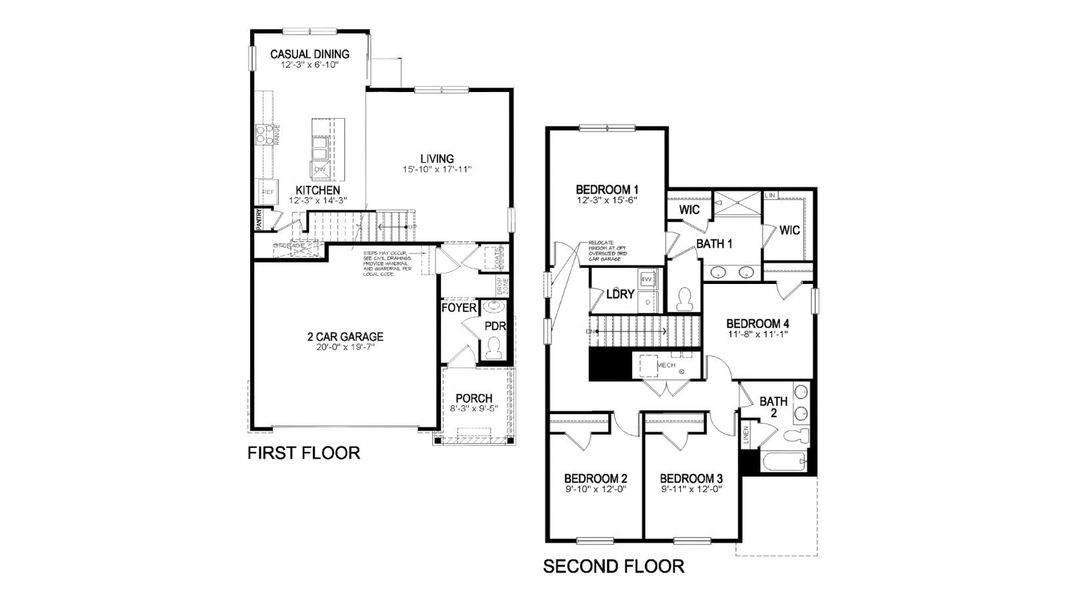 2D floor plan layout of this home in Sky Ranch, Watkins, CO (Image 3).