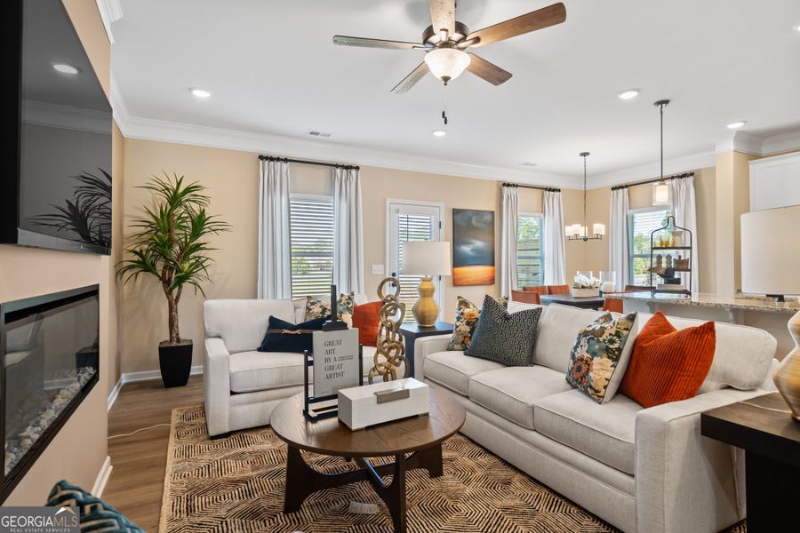 Furnished interior view inside a new home in Crescent Towns, Riverdale (Image 3).