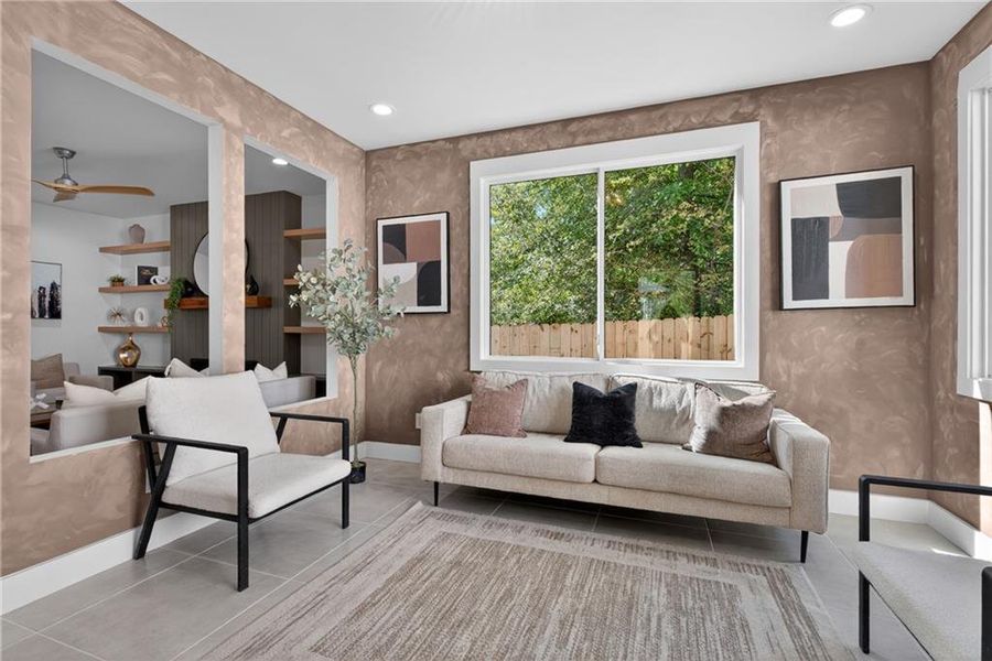 Furnished interior view inside a new home in , Atlanta (Image 15).