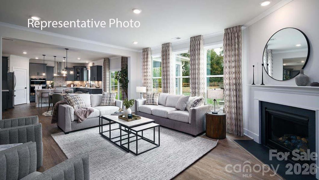 Furnished interior view inside a new home in Sanctuary at Southgate, Indian Trail (Image 4).