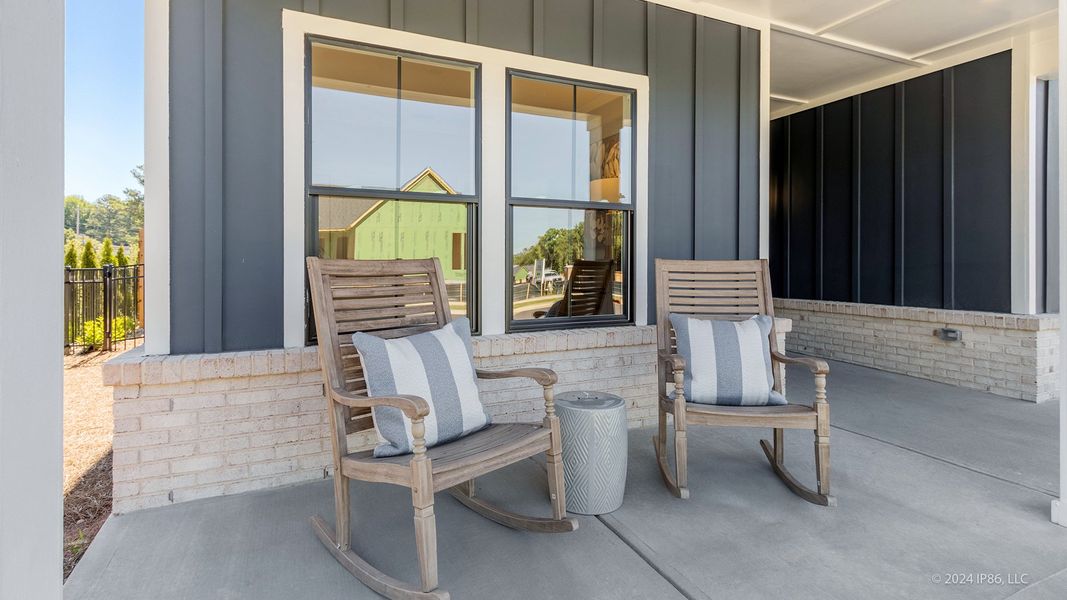 Representative exterior details of a home built from the Promenade by Epcon Communities in The Courtyards at Bailey Farms, Dacula (Image 4).